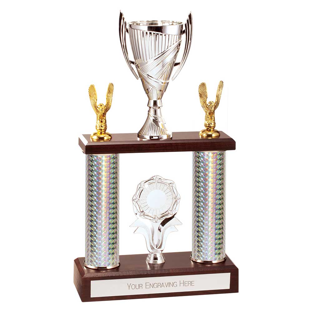 Gigantic Double Tower Trophy Gold & Silver