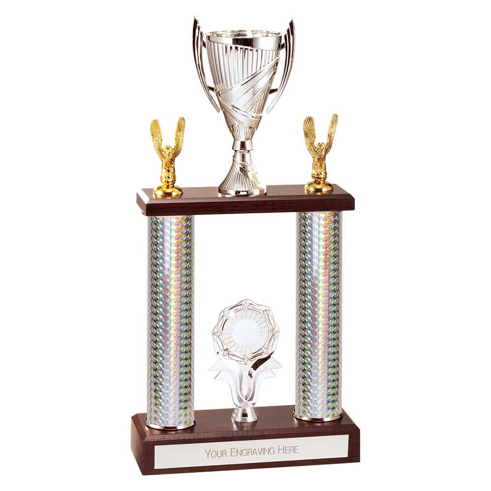 Gigantic Double Tower Trophy Gold & Silver