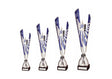 MegaStar Laser Cup Silver/Blue - Trophies - Prudhoe Rosettes