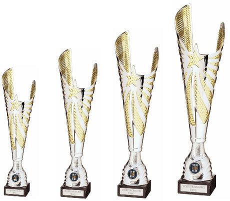 MegaStar Laser Cup Silver/Gold - Trophies - Prudhoe Rosettes