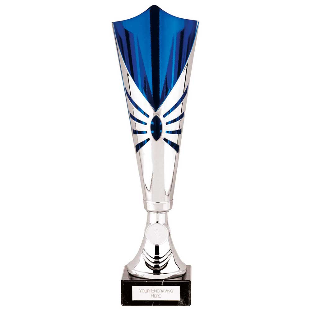 Trident Laser Cup Silver & Blue