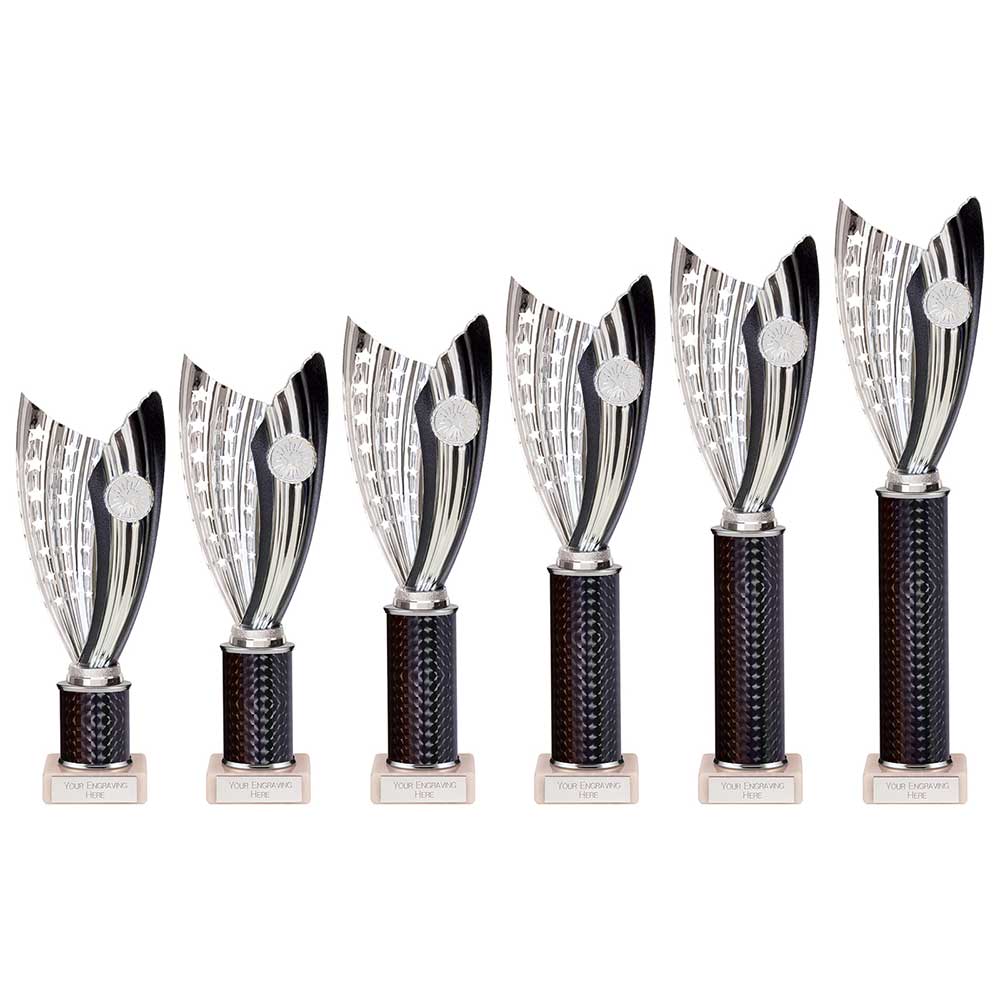 Glamstar Plastic Trophy Black - Trophies - Prudhoe Rosettes