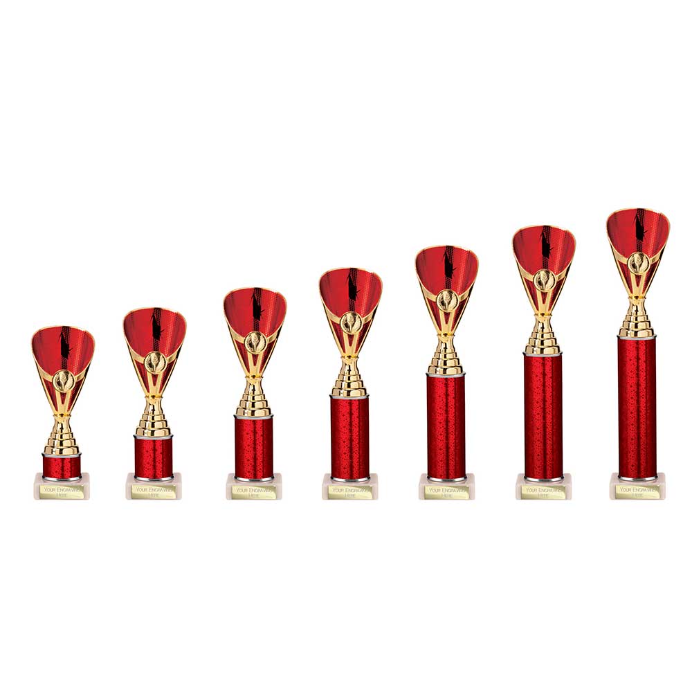 Rising Stars Plastic Trophy Red - Trophies - Prudhoe Rosettes