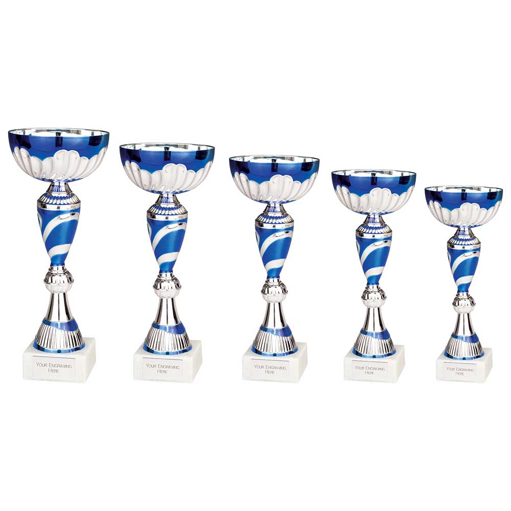Omega Cup Silver & Blue - Trophies - Prudhoe Rosettes