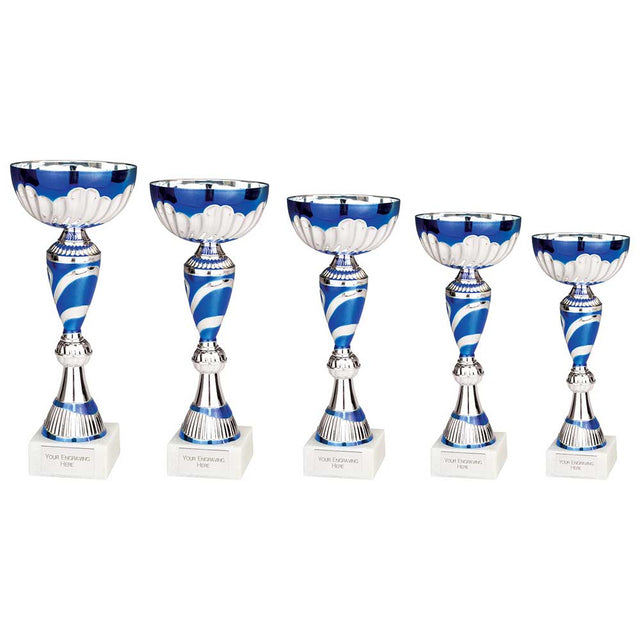 Omega Cup Silver & Blue - Trophies - Prudhoe Rosettes