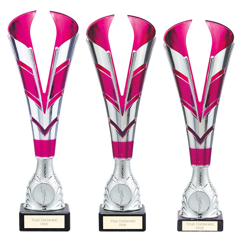 Ranger Premium Cup Silver & Pink - Trophies - Prudhoe Rosettes