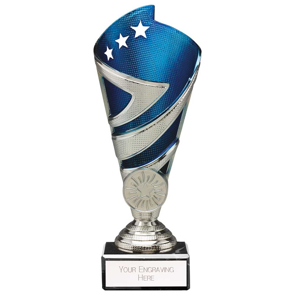 Hurricane Multisport Plastic Cup Silver & Blue