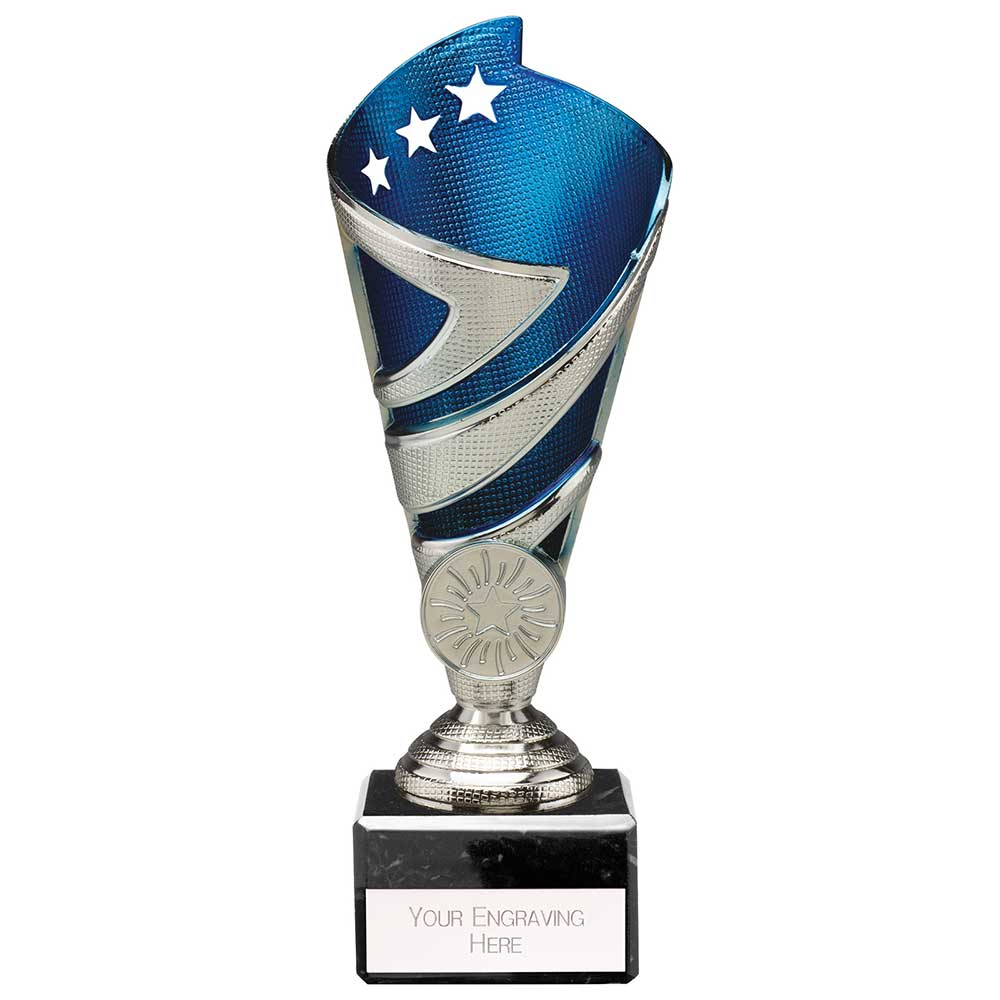Hurricane Multisport Plastic Cup Silver & Blue