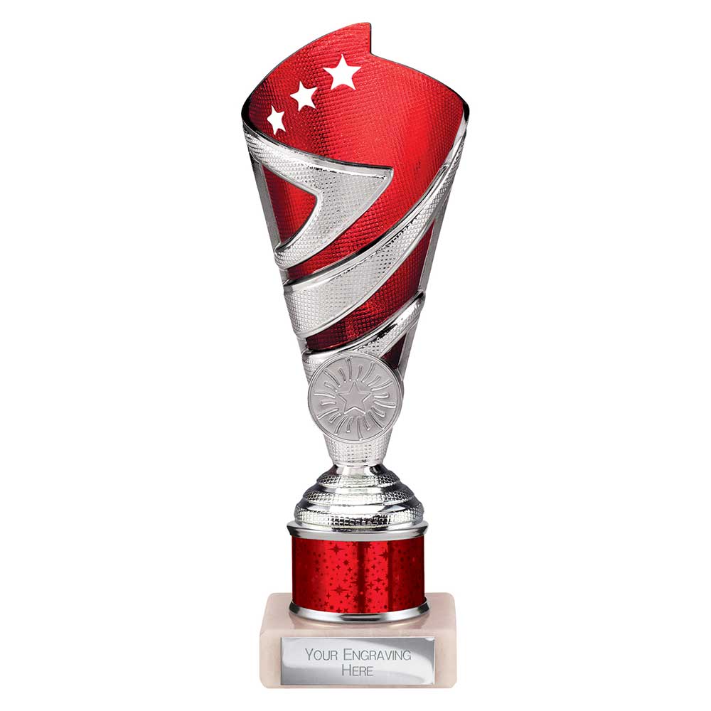 Hurricane Multisport Plastic Tube Cup Silver & Red