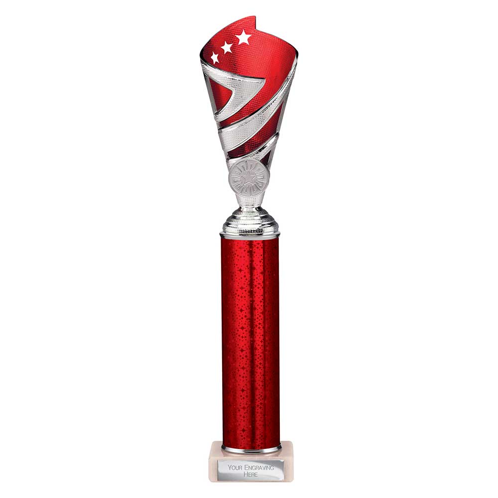 Hurricane Multisport Plastic Tube Cup Silver & Red