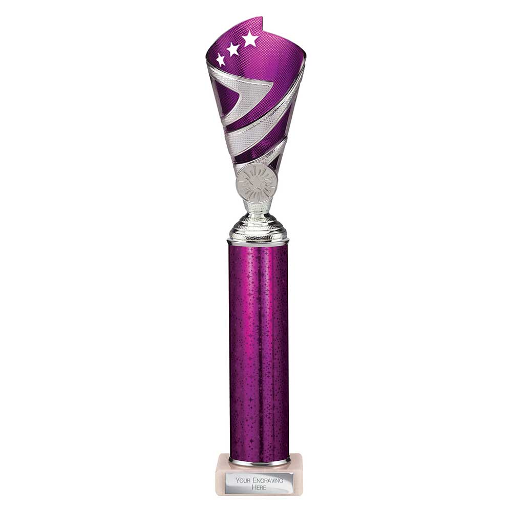 Hurricane Multisport Plastic Tube Cup Silver & Purple