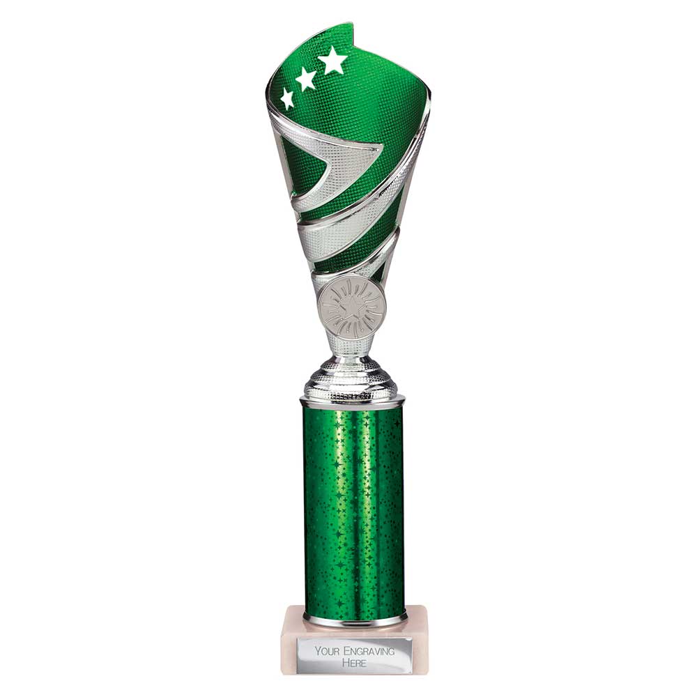 Hurricane Multisport Plastic Tube Cup Silver & Green