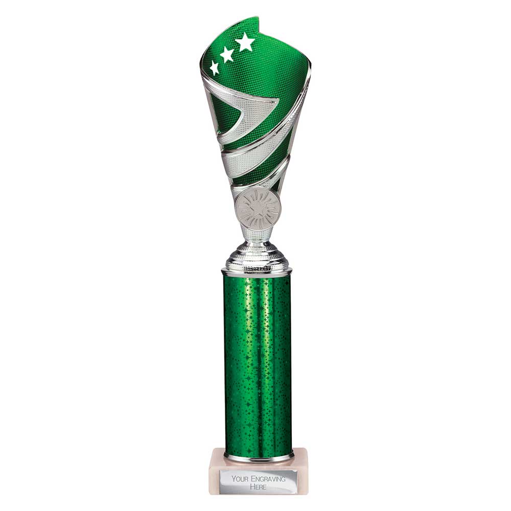 Hurricane Multisport Plastic Tube Cup Silver & Green