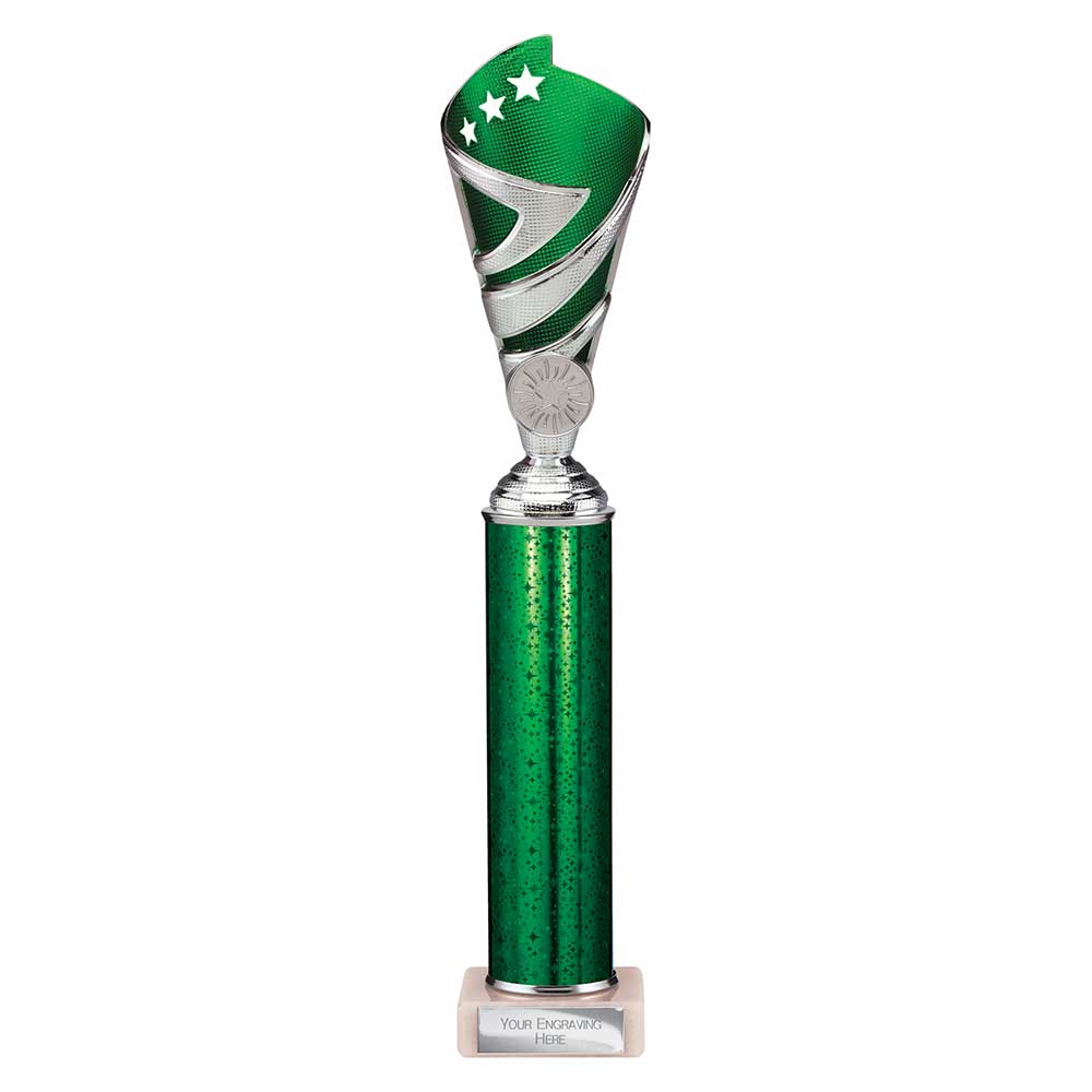 Hurricane Multisport Plastic Tube Cup Silver & Green