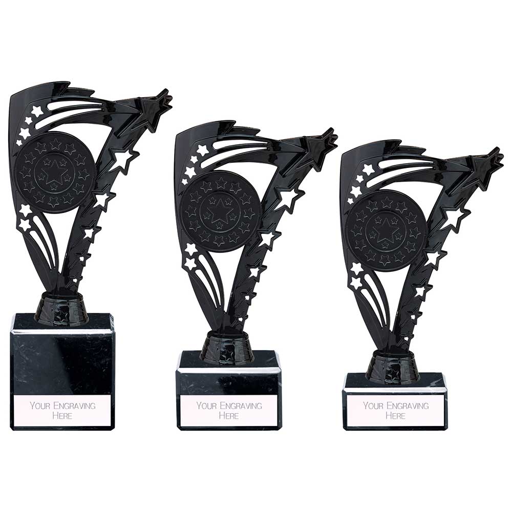 Frenzy Multisport Trophy Black - Trophies - Prudhoe Rosettes