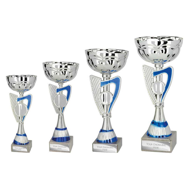 Mystify Cup Silver & Blue - Trophies - Prudhoe Rosettes