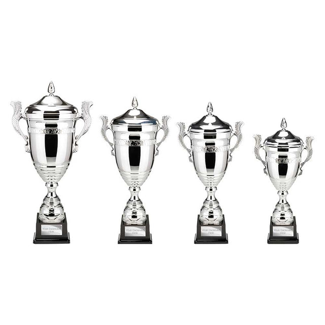 Endeavour Super Cup & Lid Silver - Trophies - Prudhoe Rosettes