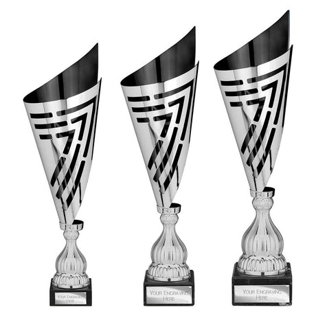 Arrow Laser Trophy Silver & Black - Trophies - Prudhoe Rosettes