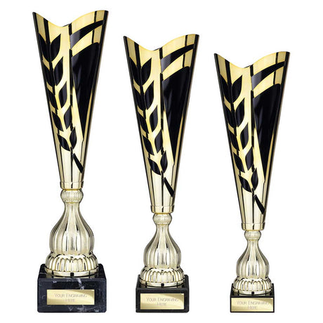 Inspire Laser Trophy Gold & Black - Trophies - Prudhoe Rosettes