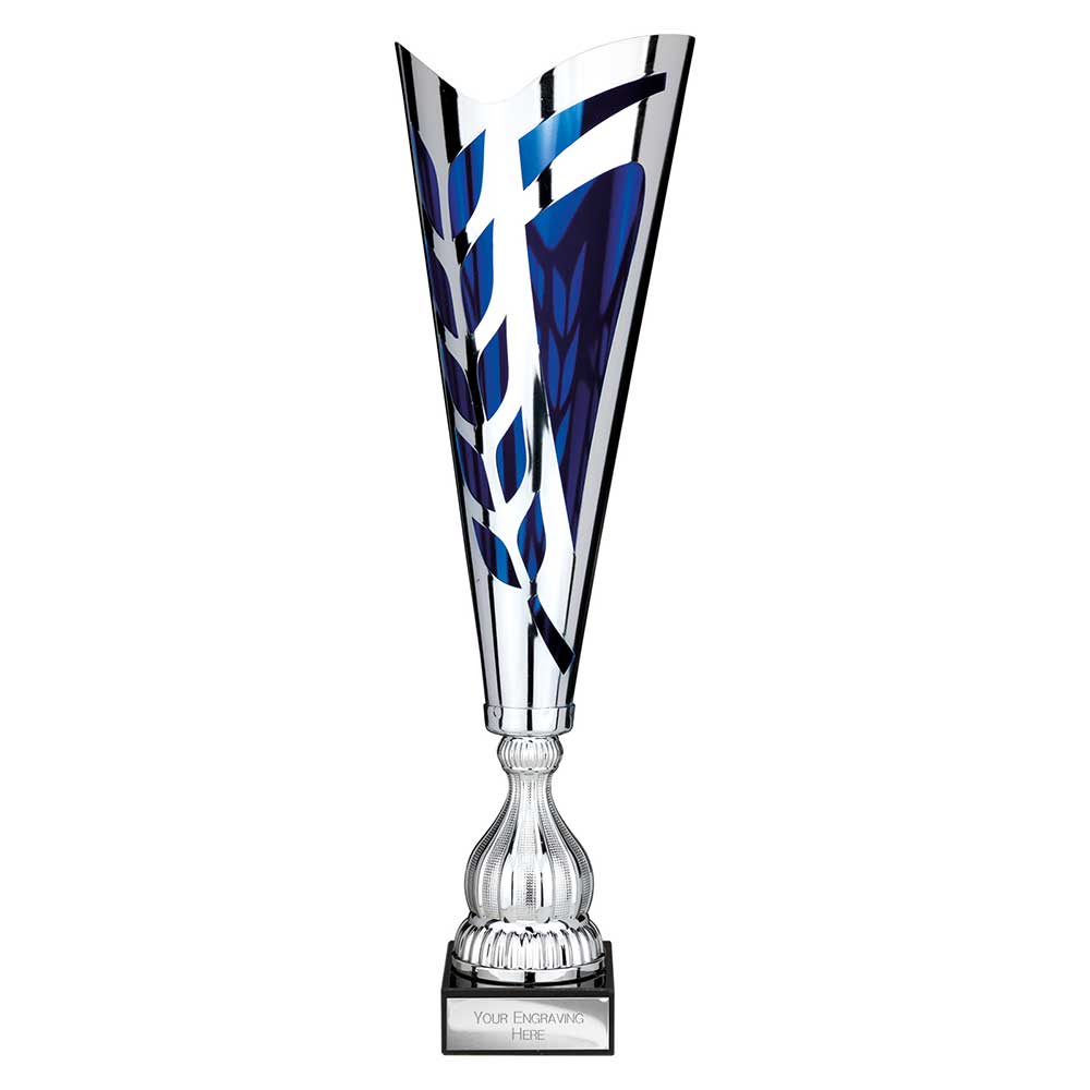 Inspire Laser Trophy Silver & Blue