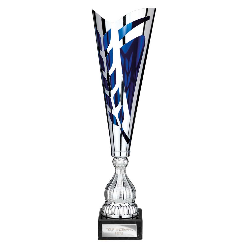 Inspire Laser Trophy Silver & Blue