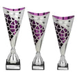 Vivid Trophy Silver & Purple - Trophies - Prudhoe Rosettes