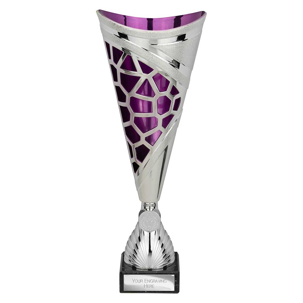 Vivid Trophy Silver & Purple