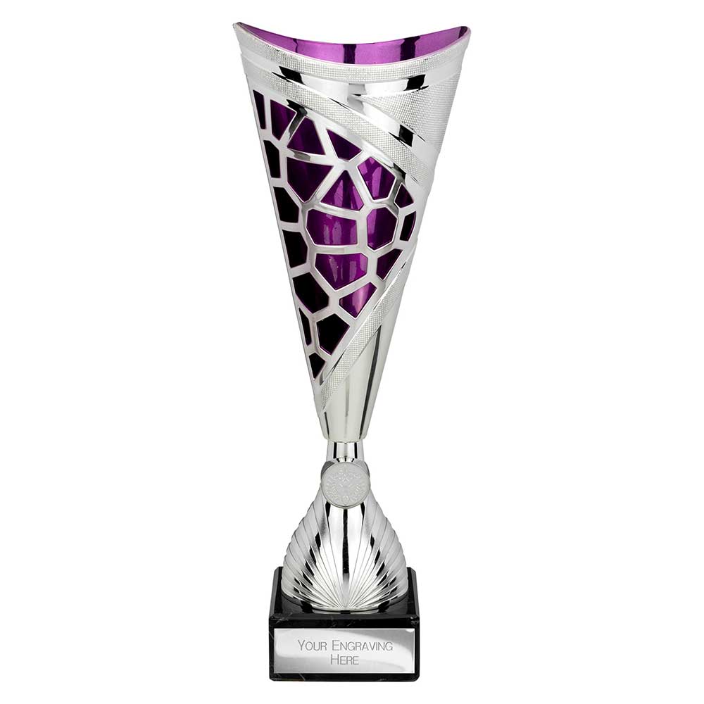 Vivid Trophy Silver & Purple