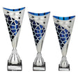 Vivid Trophy Silver & Blue - Trophies - Prudhoe Rosettes