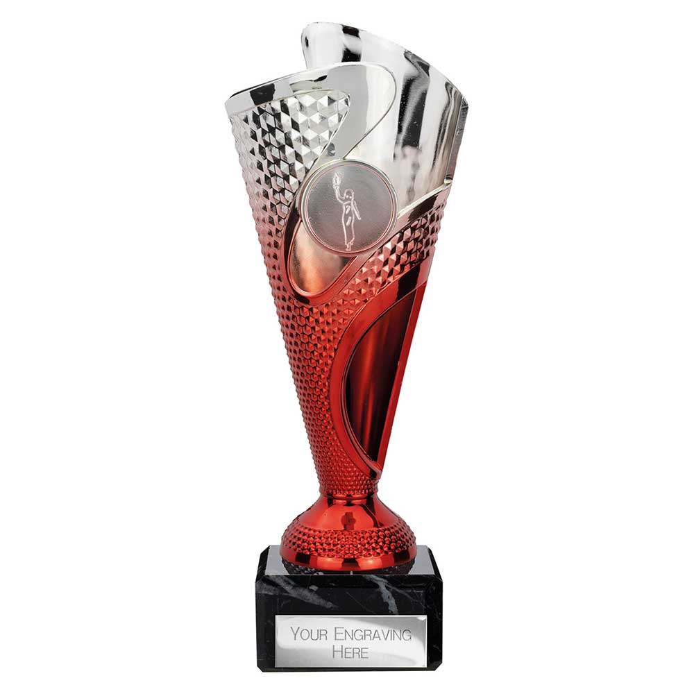 Rodeo Trophy Silver & Red