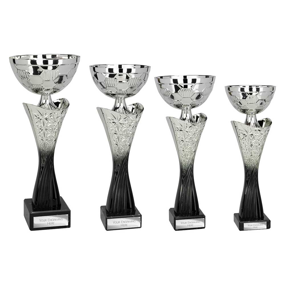 Spark Trophy Silver & Black - Trophies - Prudhoe Rosettes
