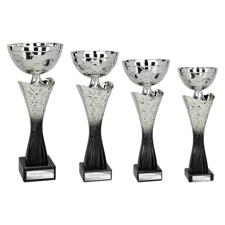 Spark Trophy Silver & Black - Trophies - Prudhoe Rosettes