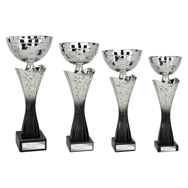 Spark Trophy Silver & Black - Trophies - Prudhoe Rosettes