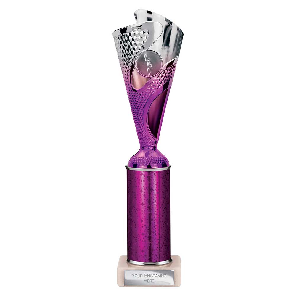 Rodeo Multisport Tube Trophy Silver & Purple