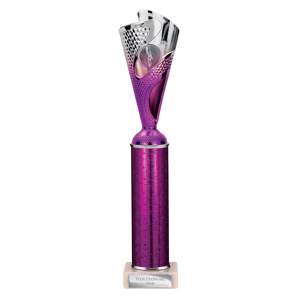 Rodeo Multisport Tube Trophy Silver & Purple