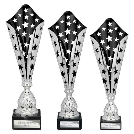 Galaxy Laser Trophy Silver & Black - Trophies - Prudhoe Rosettes