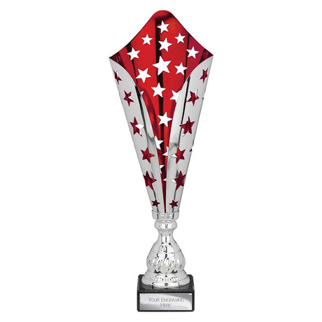 Galaxy Laser Trophy Silver & Red