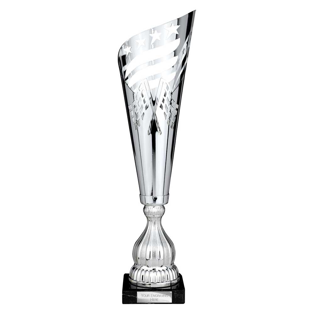 Monza Lazer Cut Metal Cup Silver