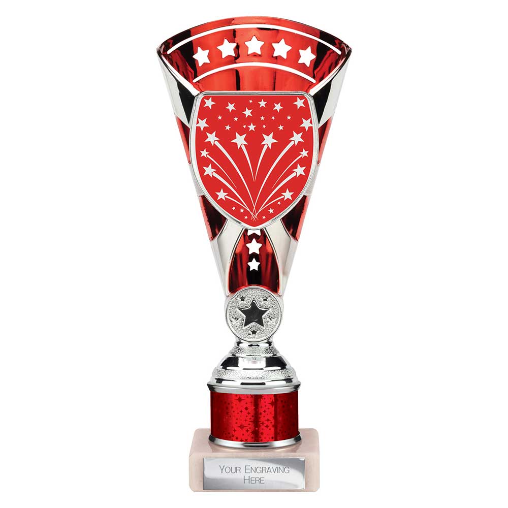 Cobra Star Multisport Tube Trophy Silver & Red