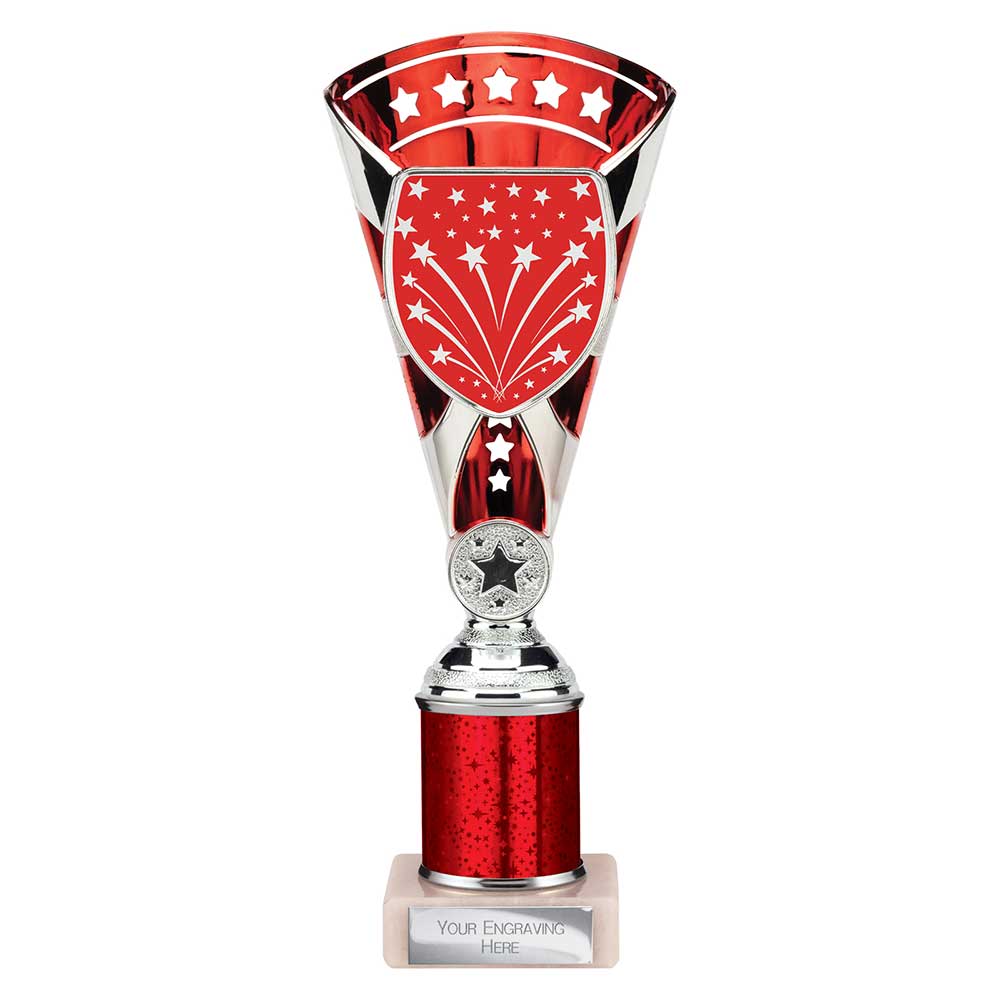 Cobra Star Multisport Tube Trophy Silver & Red