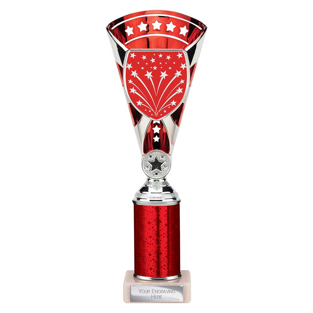 Cobra Star Multisport Tube Trophy Silver & Red