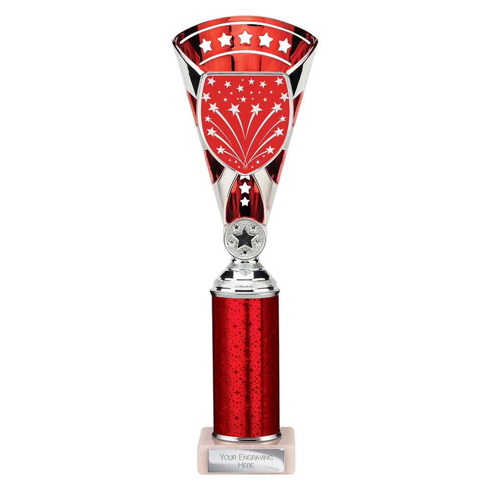 Cobra Star Multisport Tube Trophy Silver & Red