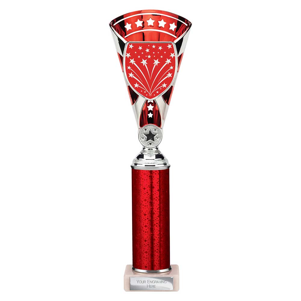 Cobra Star Multisport Tube Trophy Silver & Red