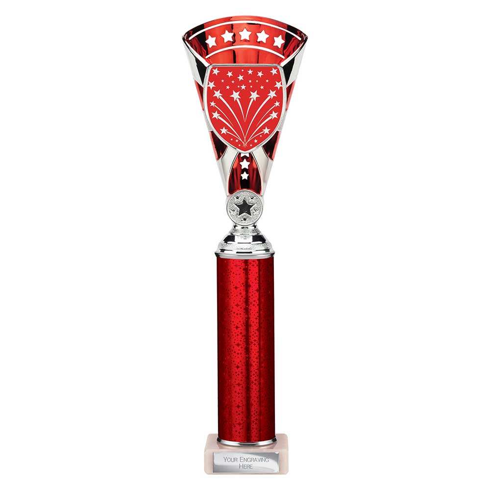 Cobra Star Multisport Tube Trophy Silver & Red