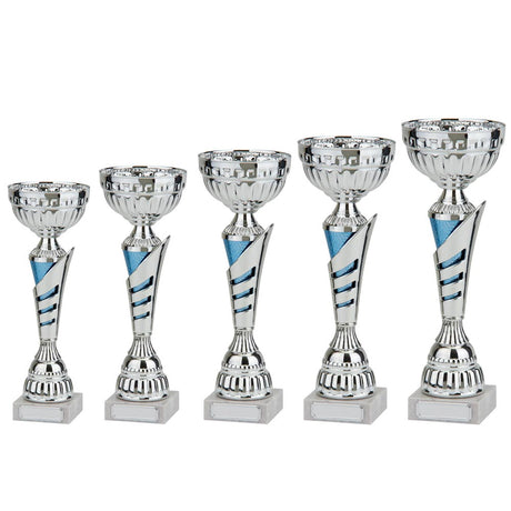 Vanquish Silver & Blue Cup - Trophies - Prudhoe Rosettes