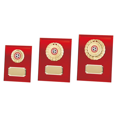 Mirage Multisport Mirror Plaque Red - Trophies - Prudhoe Rosettes