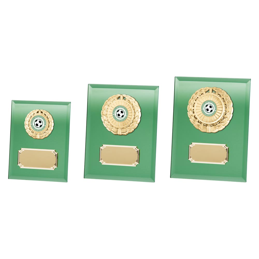 Mirage Multisport Mirror Plaque Green - Trophies - Prudhoe Rosettes