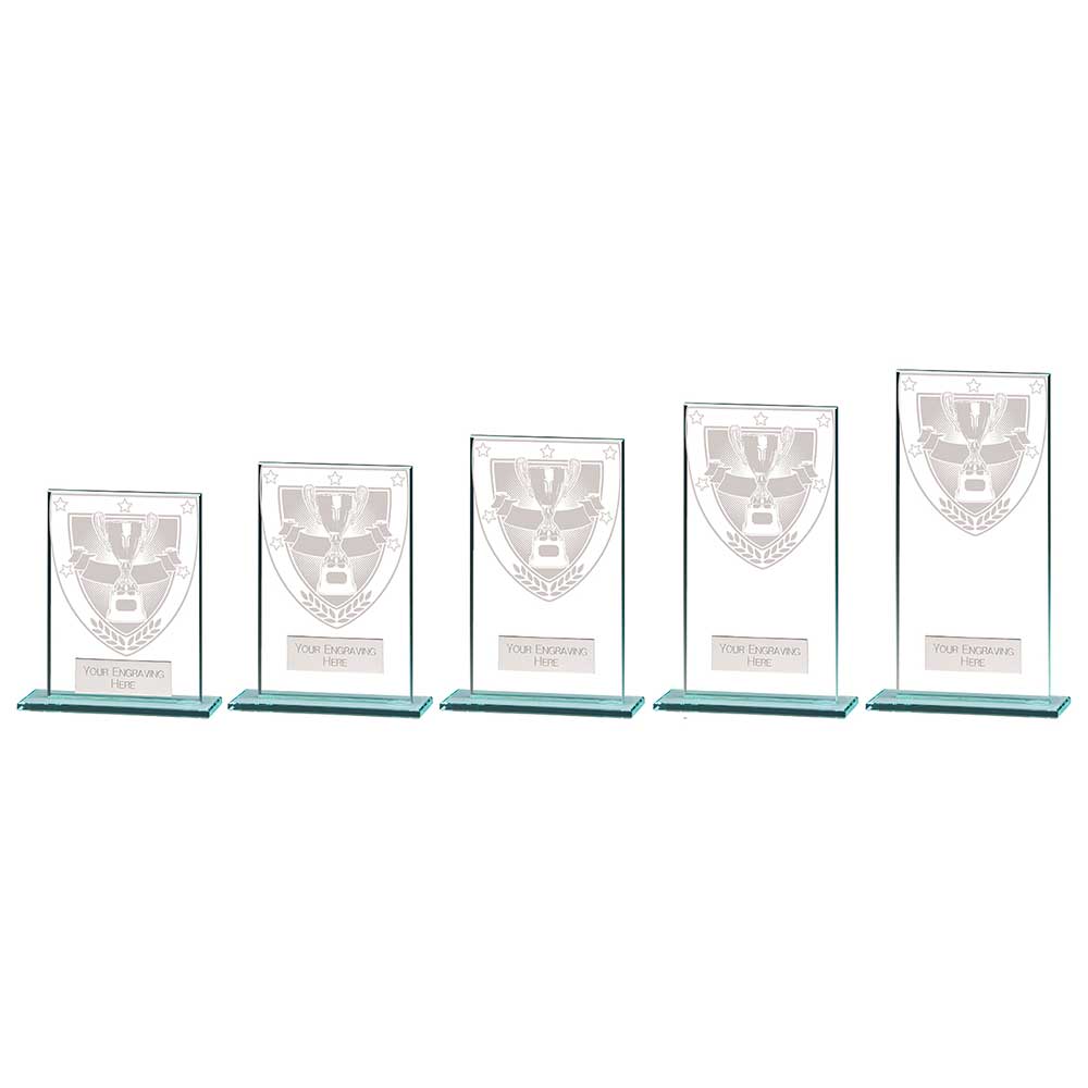 Millennium Achievement Jade Glass Award - Trophies - Prudhoe Rosettes