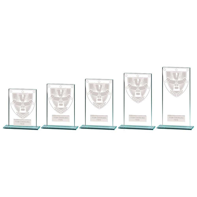Millennium Achievement Jade Glass Award - Trophies - Prudhoe Rosettes
