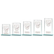 Millennium Lawn Bowls Jade Glass Award - Trophies - Prudhoe Rosettes